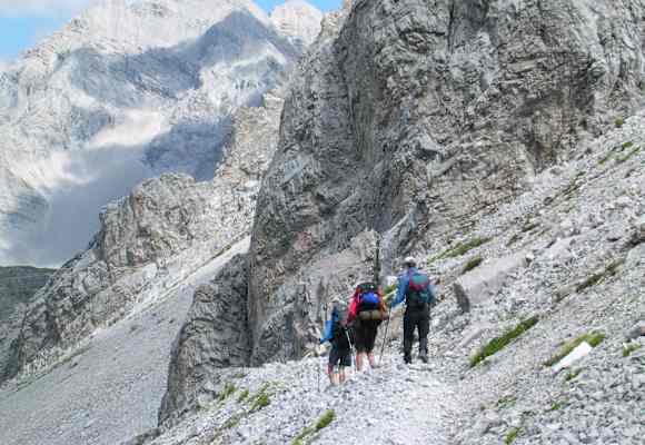 Auf dem Weg zur Pfeishütte.
