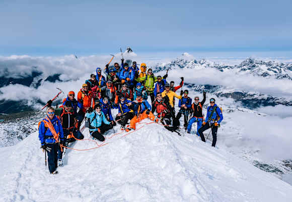 Am Gipfel des Breithorns (4.164 m)