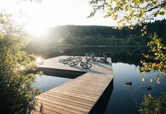 Rad Zwischenstopp am See im Mühlviertel