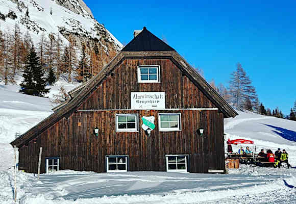 Die Grazerhütte im Winter