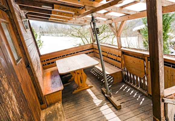 Gemütlicher Balkon der Aste Reitbichl