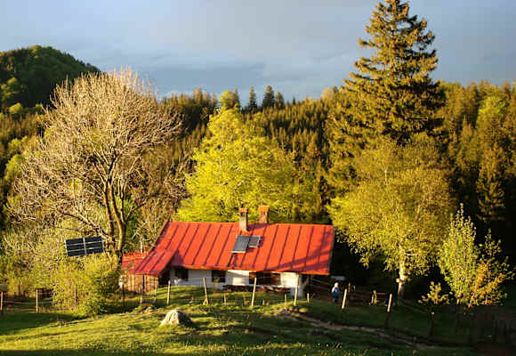 Die Gumpertsberger Hütte (943 m) in den Chiemgauer Alpen 
