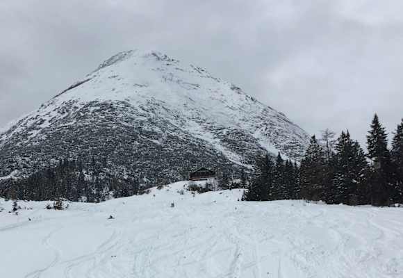 Blick zur Rauthhütte und Hohen Munde