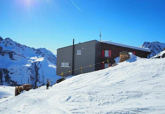 Silvrettahütte im Winter