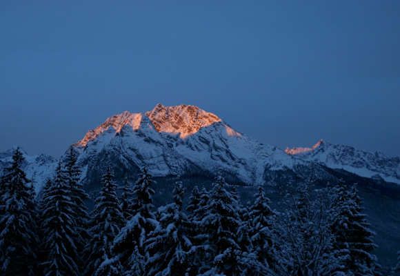 Erste winterliche Sonnenstrahlen