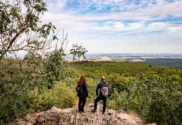 Aussicht Königsstuhl am Donnersbergmassiv