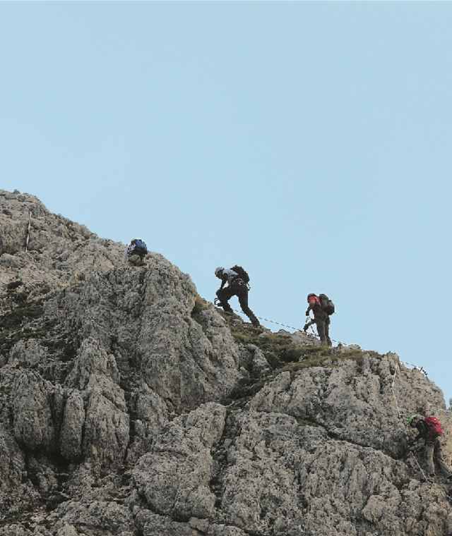 Sportlicher Klettersteig: Via Ferrata della Piramida