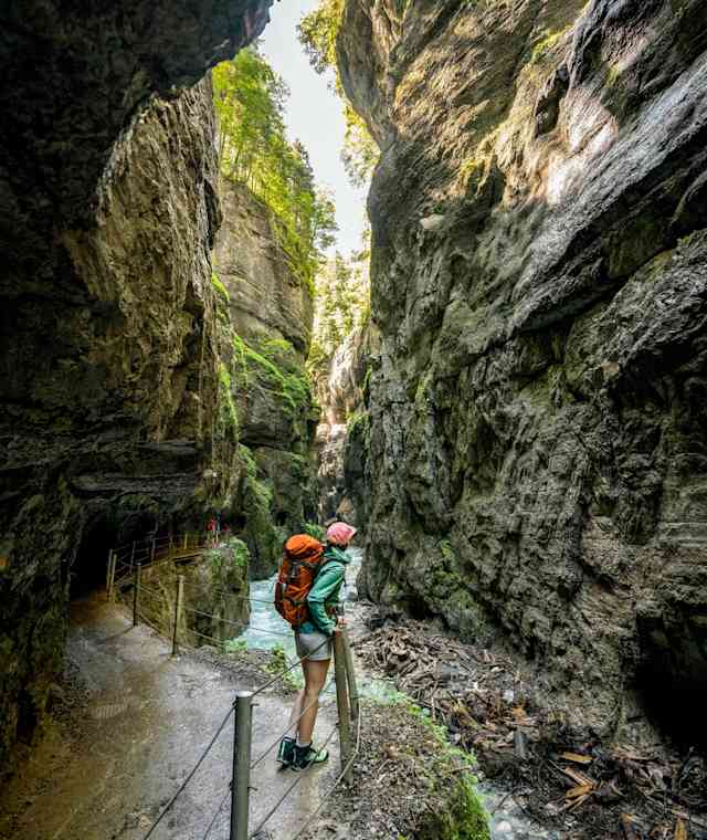 Ein möglicher Anstieg zum Schachenhaus führt durch die Partnachklamm