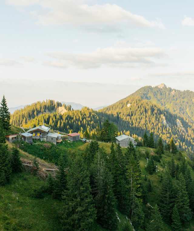 Die Brunnenkopfhütte in den Ammergauer Alpen
