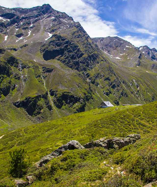 Die Potsdamer Hütte in den Stubaier Alpen
