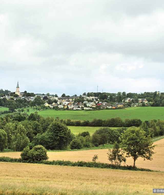 Blick auf Sayda.