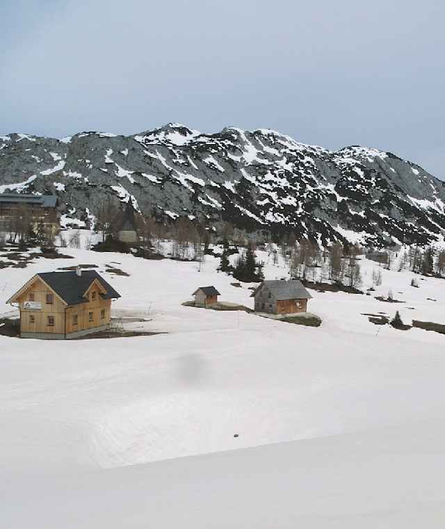 Die Hütten auf der Tauplitzalm.
