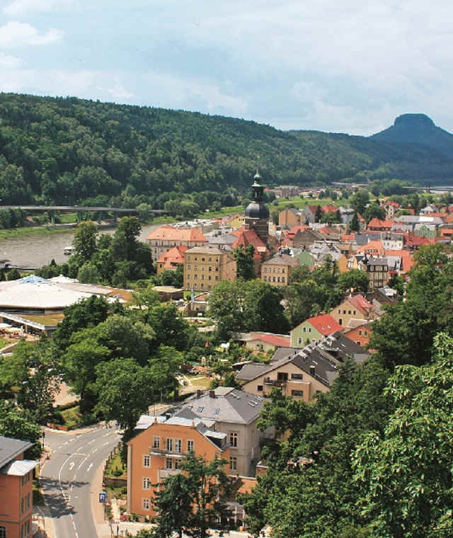 Blick vom Aufzug auf Bad Schandau