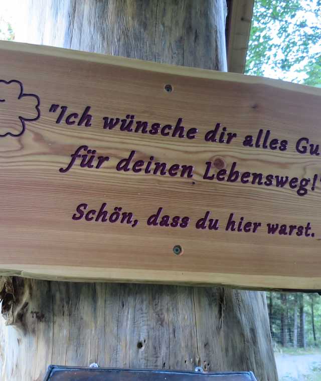 Sinnsprüche am Weg der guten Wünsche