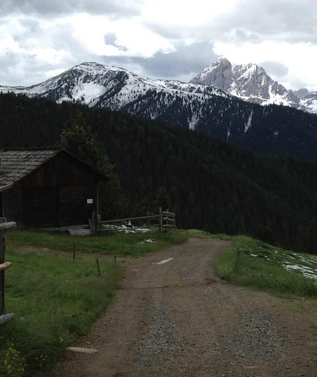 Blick auf den Peitler von der Kreuzwiesen Alm