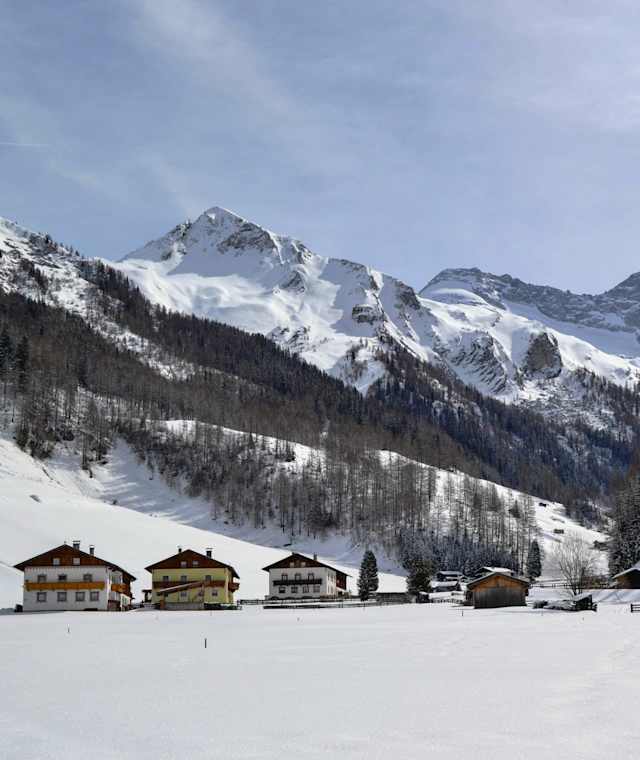 Der Weiler Toldern mit Blick ins Wildlahnertal mit dem Olperer.