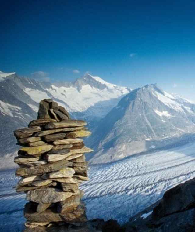 Aletschgletscher Steinmandl