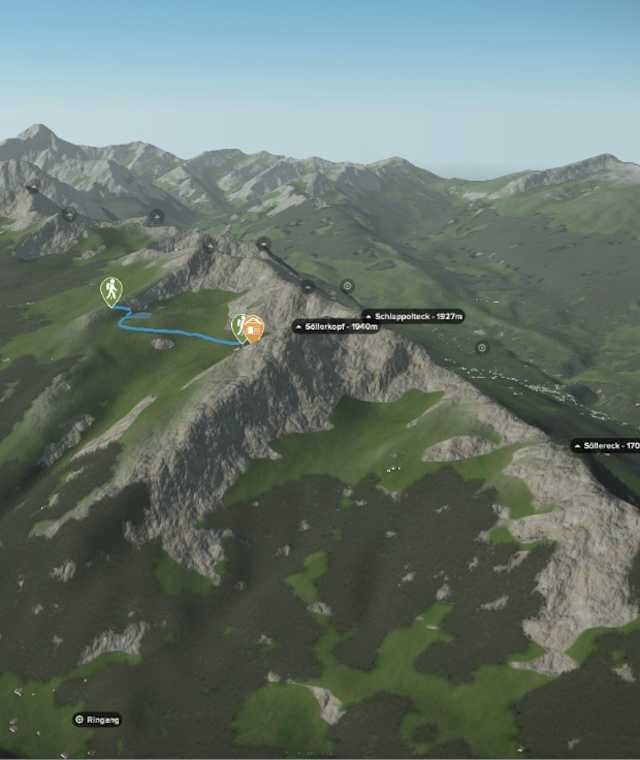 Übersicht Wanderung zur Alpe Schlappold