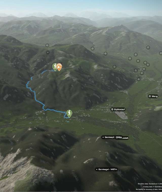 Übersicht Wanderung Angerlalm