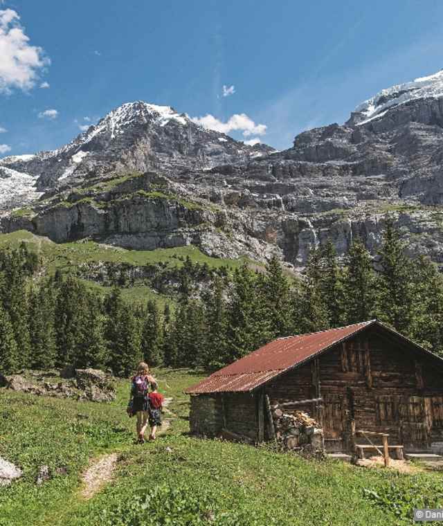 Bei der Biglenalp – Eiger, Mönch, Jungfrau aus ungewöhnlicher Perspektive.