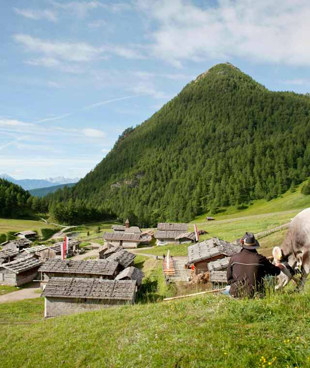 Die Fane Alm oberhalb von Vals