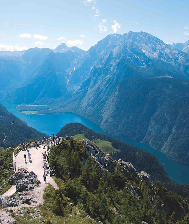 Blick vom Jenner auf Königssee und Watzmann.