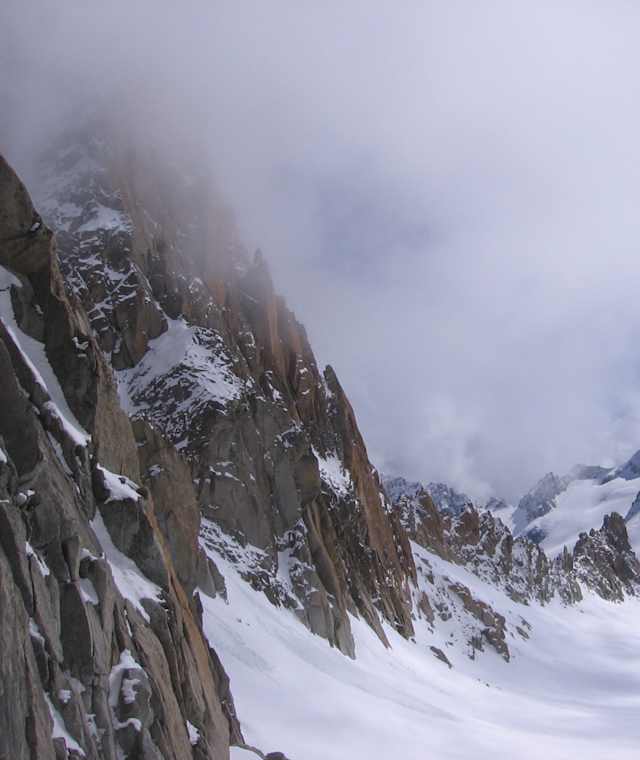 Ausblick vom Fenêtre de Saleina zurück Richtung Plateau du Trient