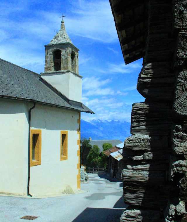 Der historische Dorfkern von Nendaz