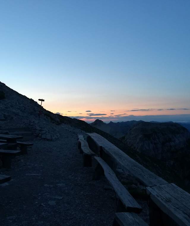 Morgenstimmung bei der Gomiščkovo zavetišče na krnu