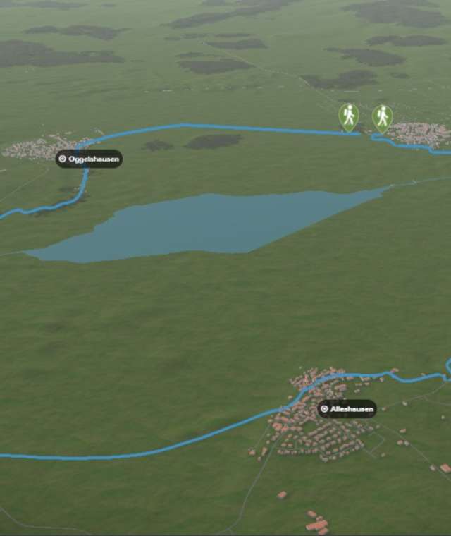 3-D-Ansicht der Wanderung Federsee