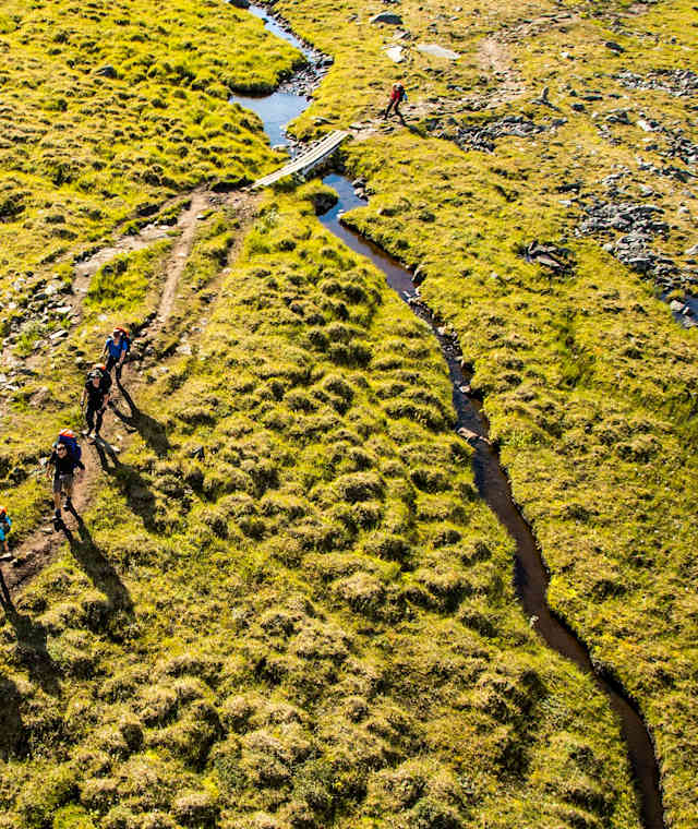 Wandern inmitten des Fjäll