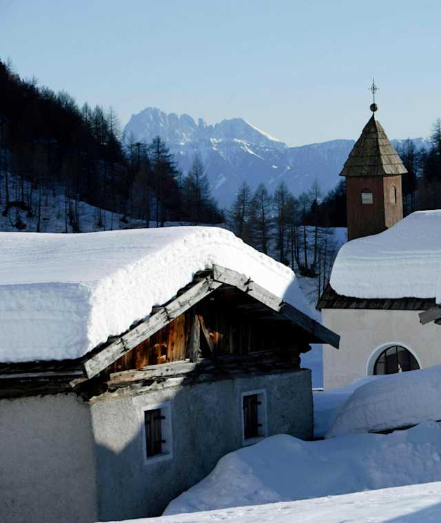 Die Fane Alm im Winter