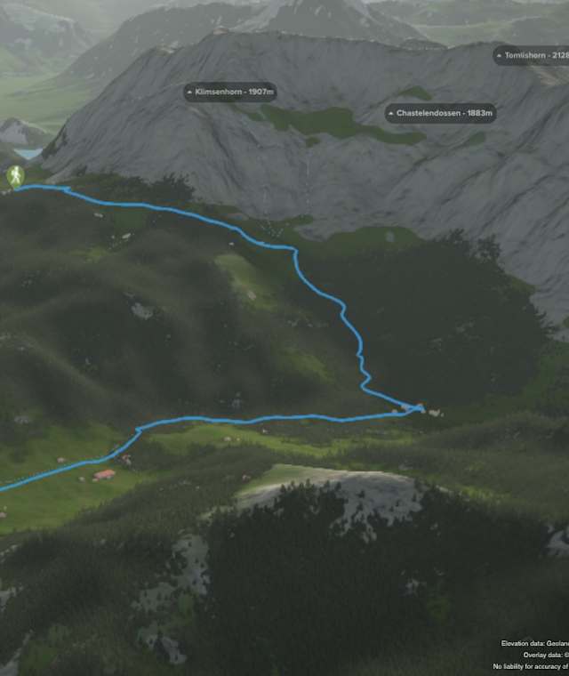 3d Ansicht der Wanderung Fräkmüntegg - Ober Lauelen - Eigenthal