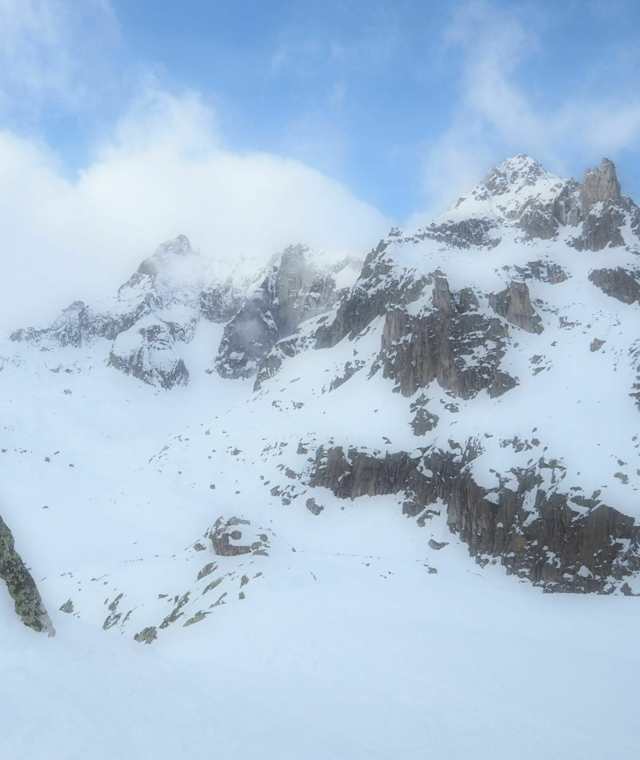 Blick vom Schafberg zur Hütte