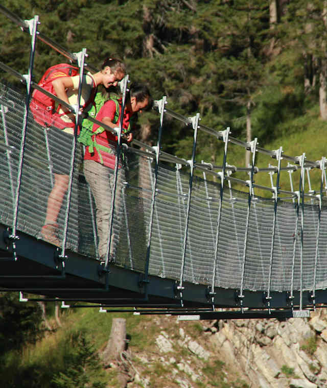 Die Hängebrücke bei Holzgau