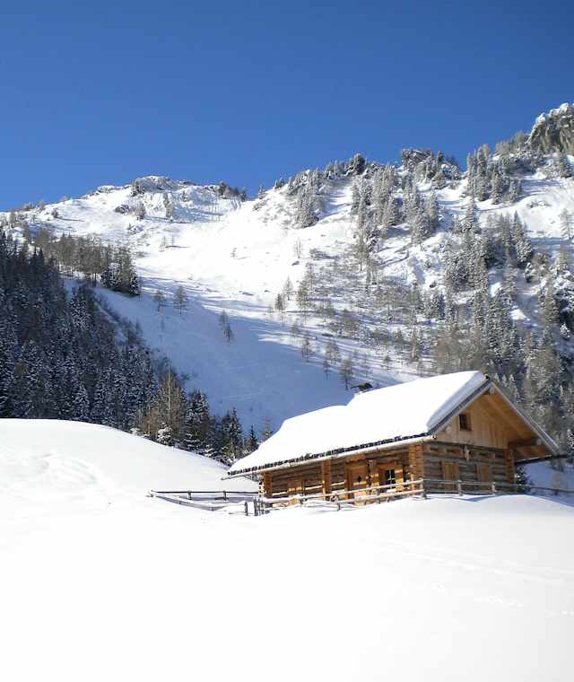 Die Jagdhütte neben der Hirschgrubenalm