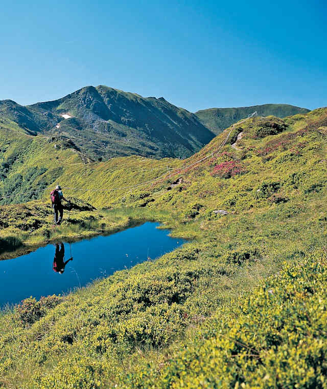 Vom Feldalphorn zum Schwaiberghorn (links) unterwegs.