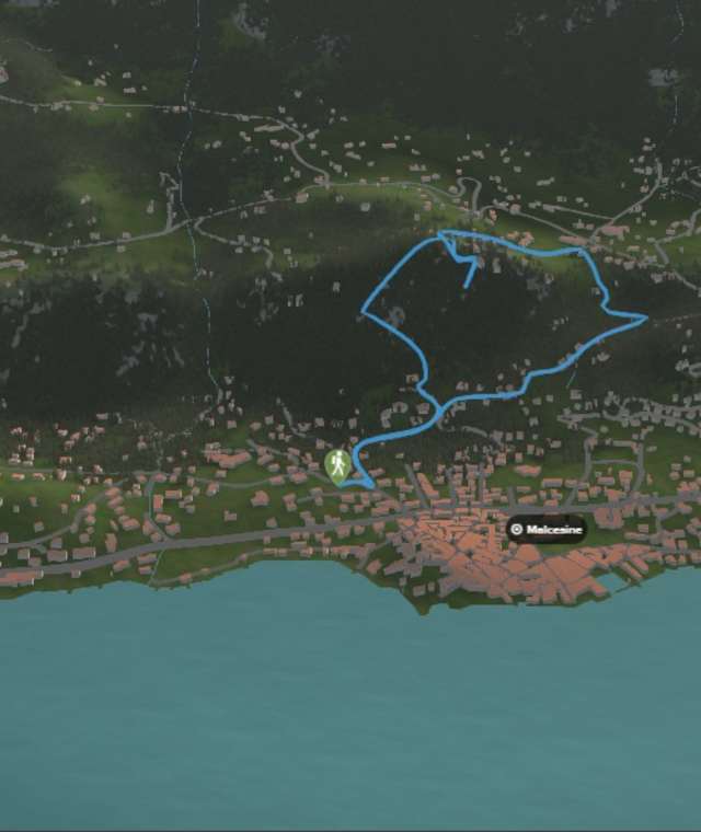 3-D-Ansicht der Wanderung La Rocchetta - Malcesine