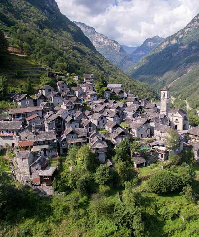 Blick auf Corippo