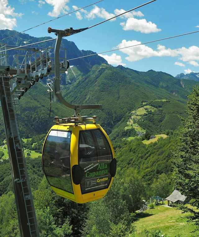 Die Seilbahn auf den Monte Comino
