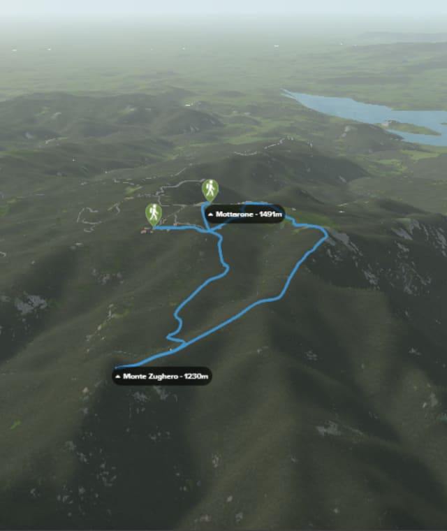 3-D-Ansicht der Wanderung Monte Mottarone - Monte Zuchero