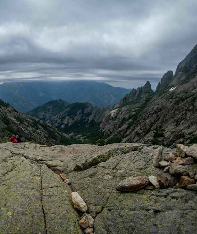 Blick Richtung Vizzavona von unterhalb des Monte d’Oro.