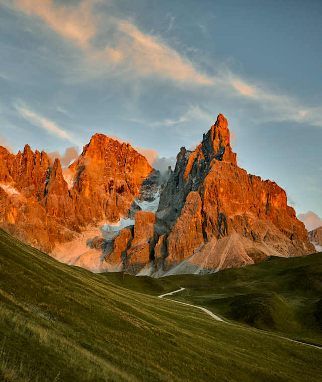 Die Palagruppe oberhalb von San Martino di Castrozza