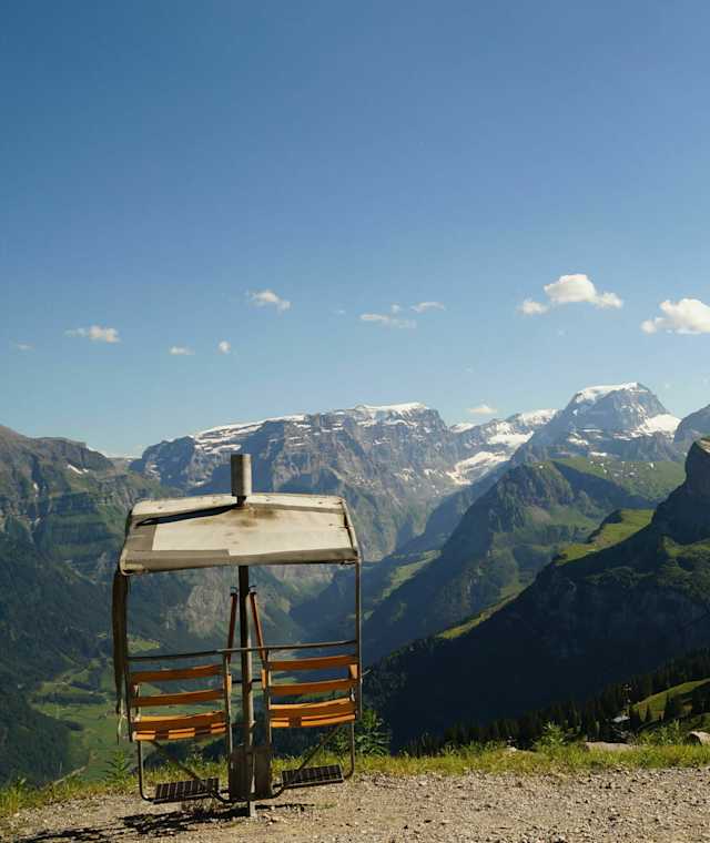 Blick auf den Tödi und die Glarner Alpen