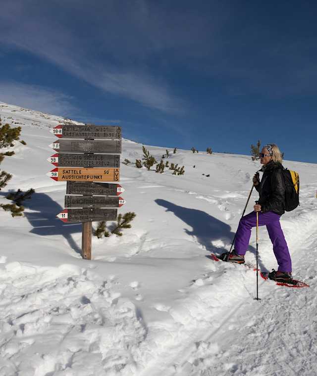 Bestens gepflegter Winterwanderweg zur Getrumalm