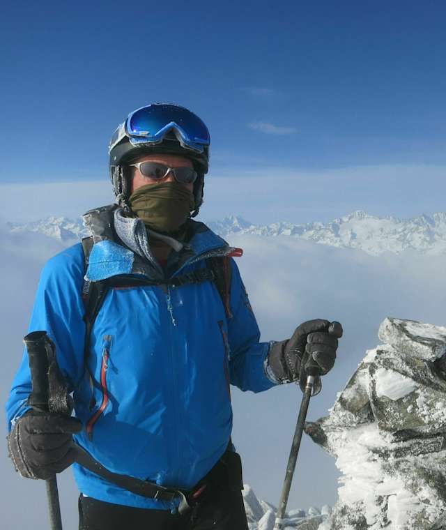 Am Gipfel des Pizzo Centrale