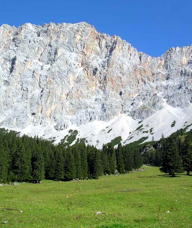 Plattspitzen und Wetterwandeck von der Ehrwalder Alm 