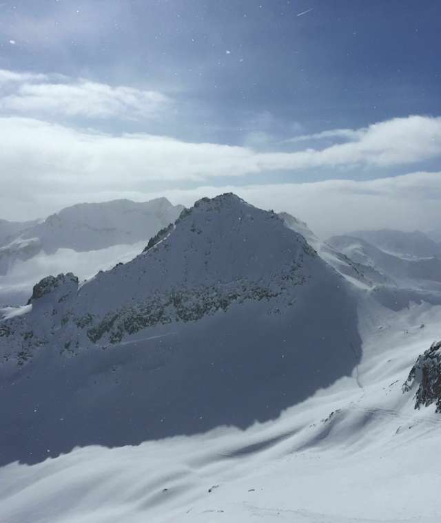 Blick vom Gemsstock auf Gafallenlücke, Rotstock und im Hintergrund den Pizzo Centrale