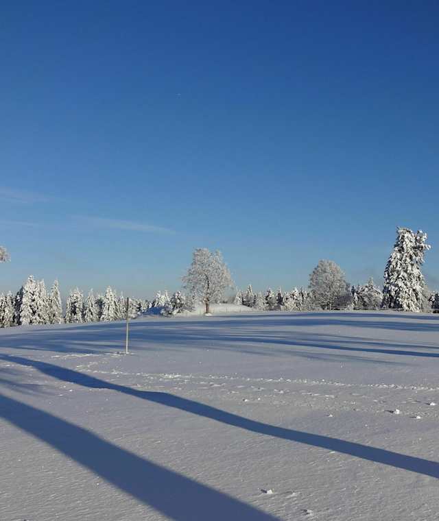 Tiefwinterliche Landschaft am Sur Montbautier