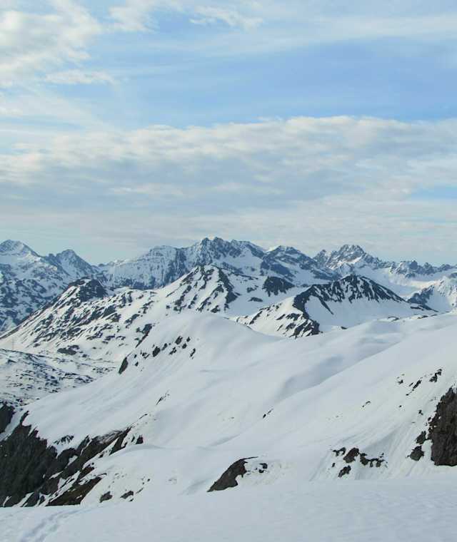 Typisches Gelände oberhalb des Flexenpasses